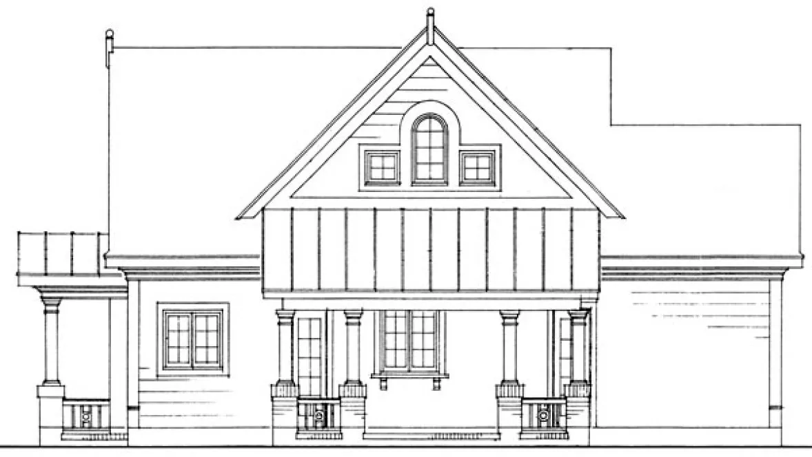 Right Elevation for House Plan #473210