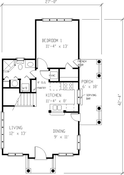 Main Floor Plan for House Plan #473210