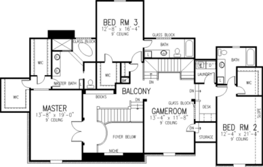 Second Floor Plan for House Plan #471310