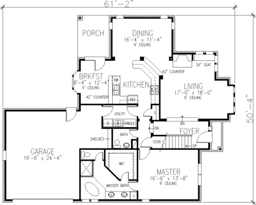Main Floor Plan for House Plan #476410