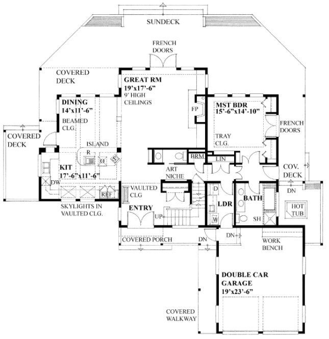 Main Floor Plan for House Plan #264062