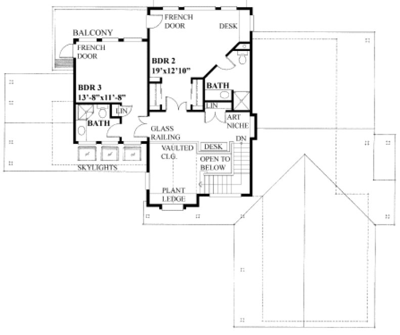 Second Floor Plan for House Plan #264062
