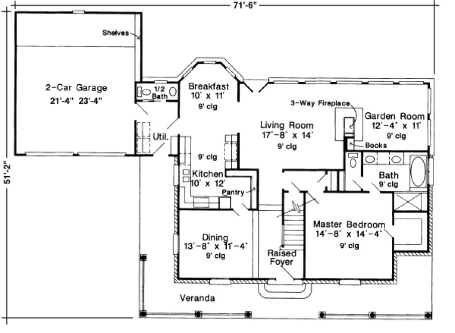 Main Floor Plan for House Plan #479410