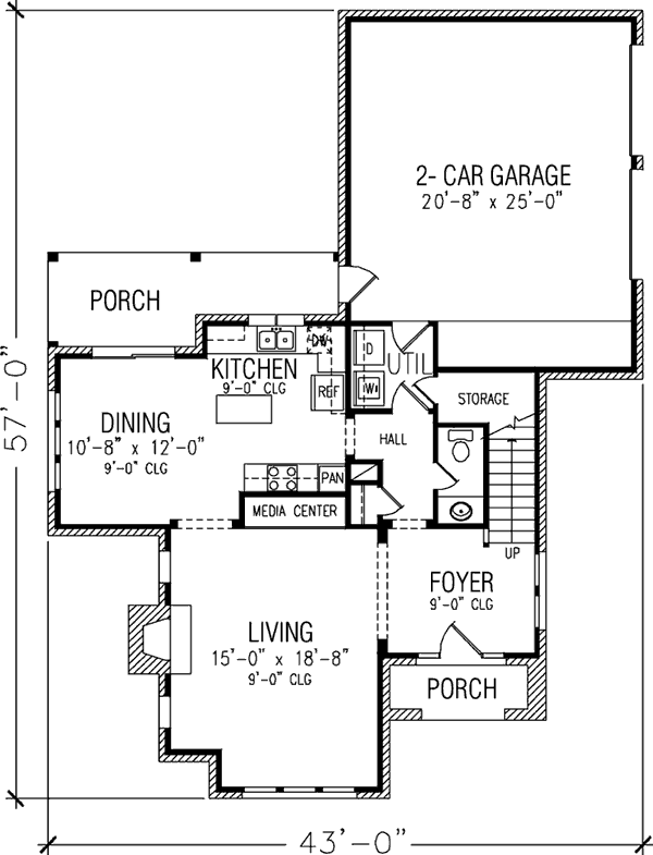 Main Floor Plan for House Plan #472510
