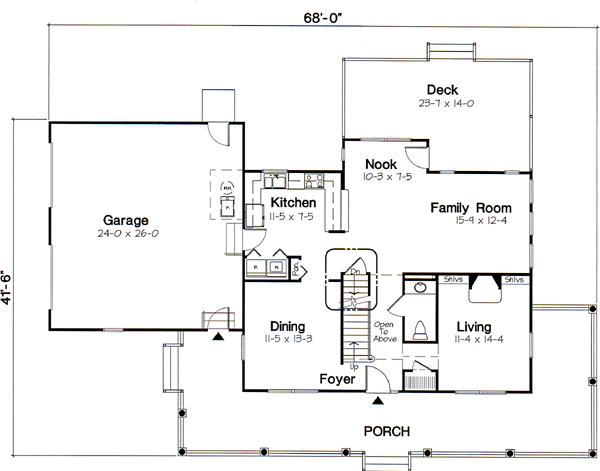 Main Floor Plan for House Plan #182374
