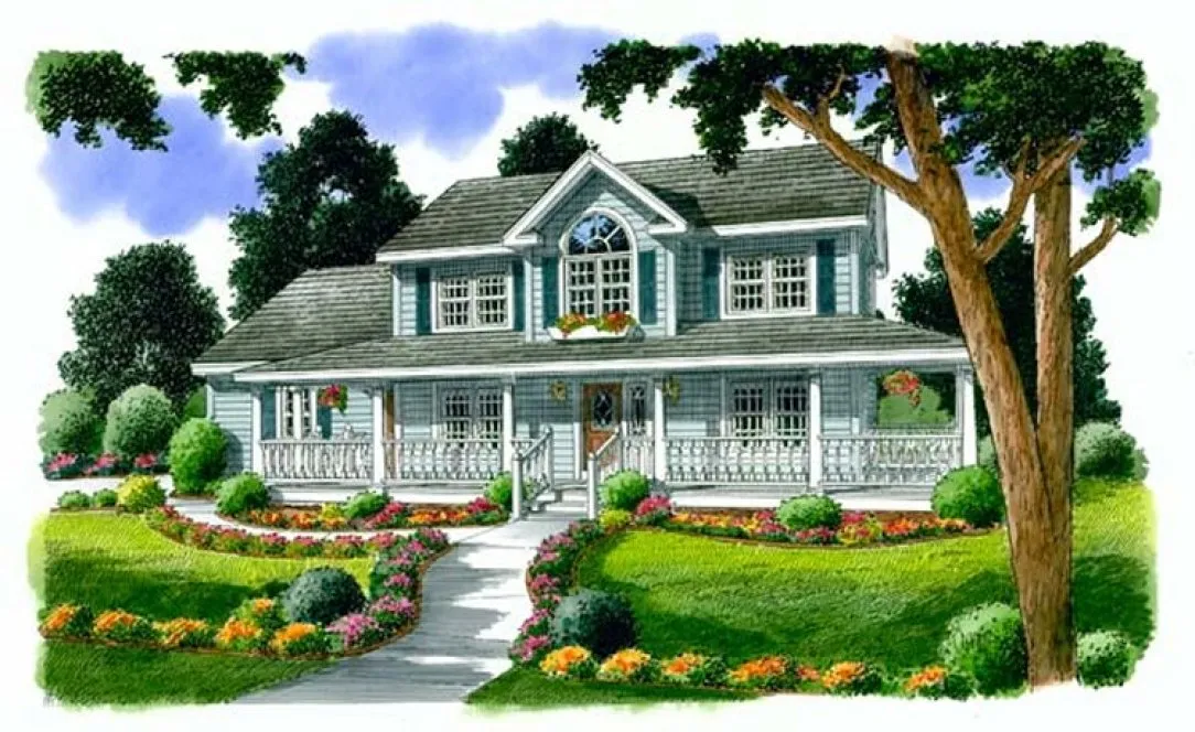 Full Rendering for House Plan #182374