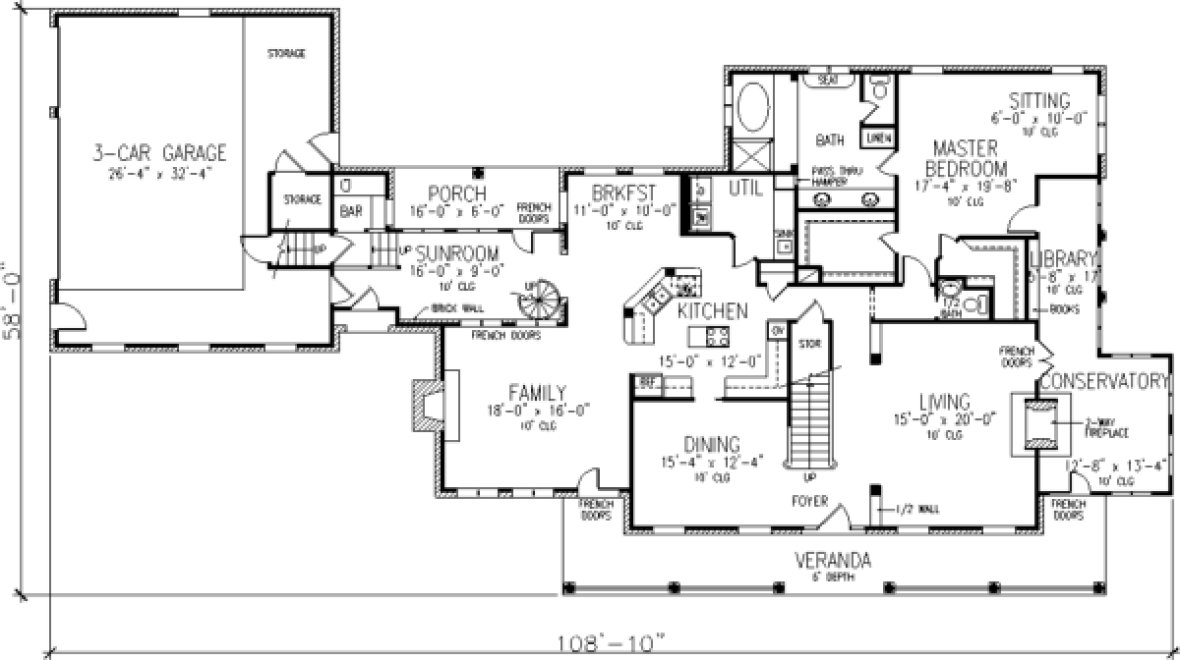 Main Floor Plan for House Plan #476020