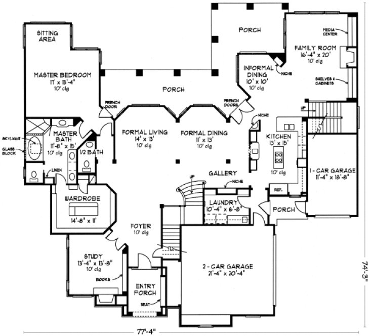 Main Floor Plan for House Plan #475120