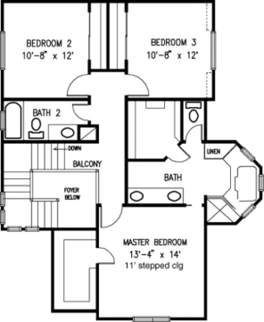 Second Floor Plan for House Plan #472220