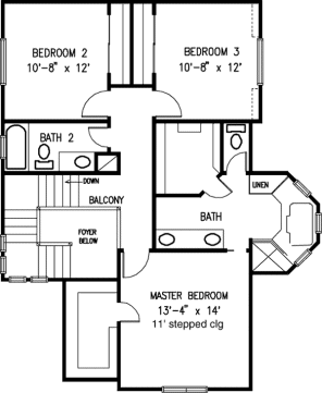 Second Floor Plan for House Plan #472220