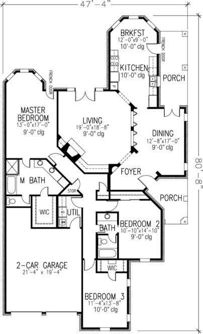 Main Floor Plan for House Plan #471320