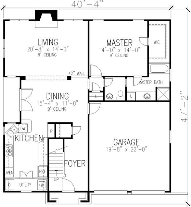 Main Floor Plan for House Plan #476320
