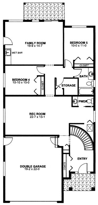 Basement Plan for House Plan #195040