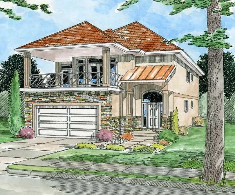 Full Rendering for House Plan #195040