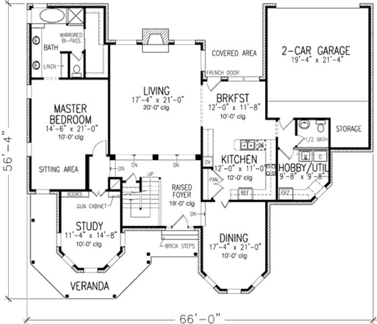 Main Floor Plan for House Plan #479320