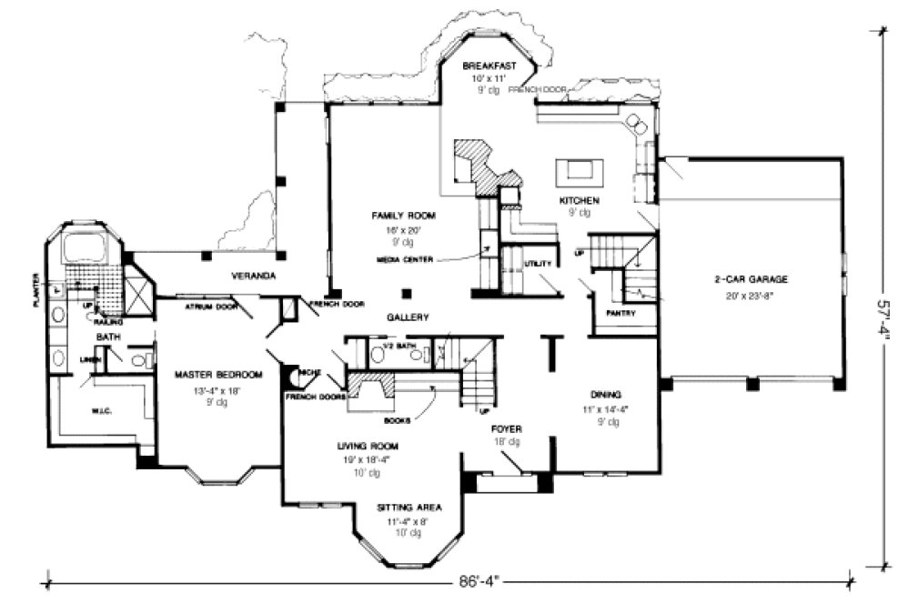 Main Floor Plan for House Plan #472620