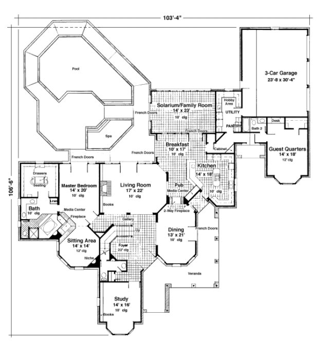 Main Floor Plan for House Plan #475620