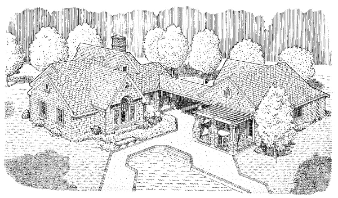 Rear Elevation for House Plan #470720