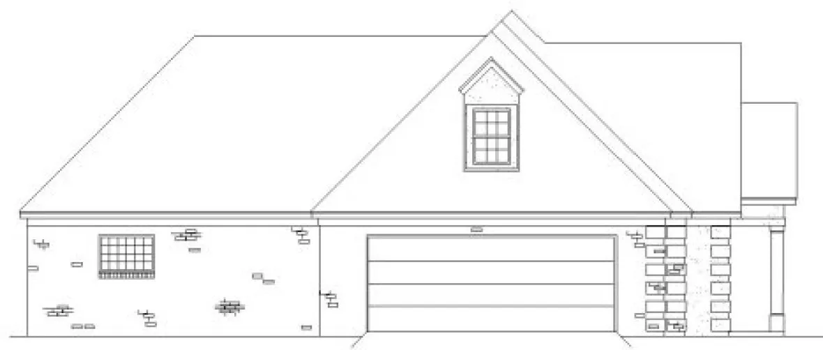 Left Elevation for House Plan #403181