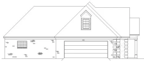 Left Elevation for House Plan #403181