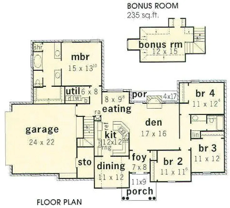 Main Floor Plan for House Plan #403181