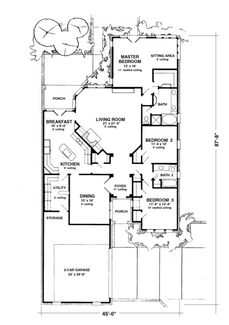 Main Floor Plan for House Plan #472720
