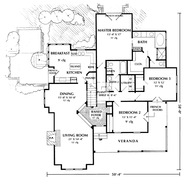 Main Floor Plan for House Plan #474820