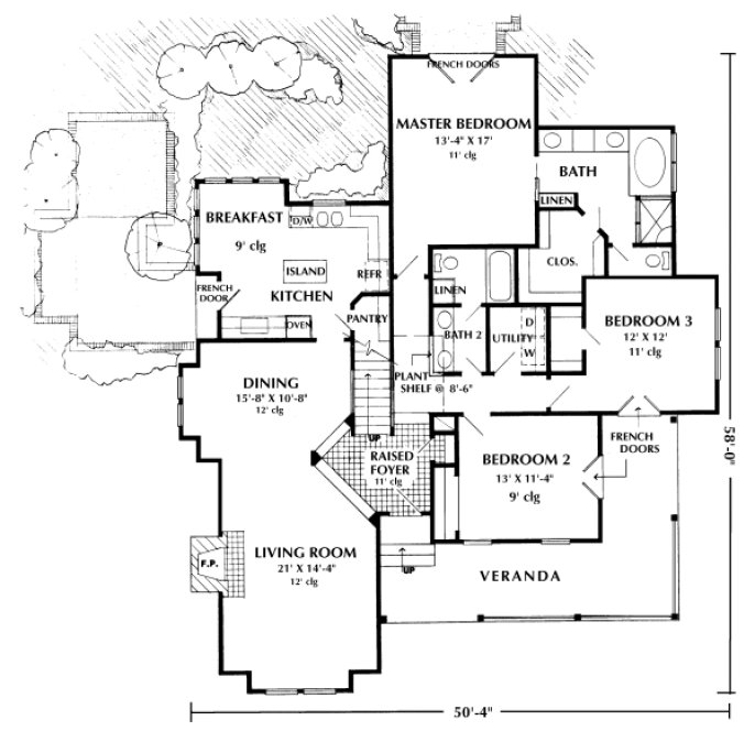Main Floor Plan for House Plan #474820