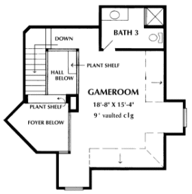 Second Floor Plan for House Plan #474820
