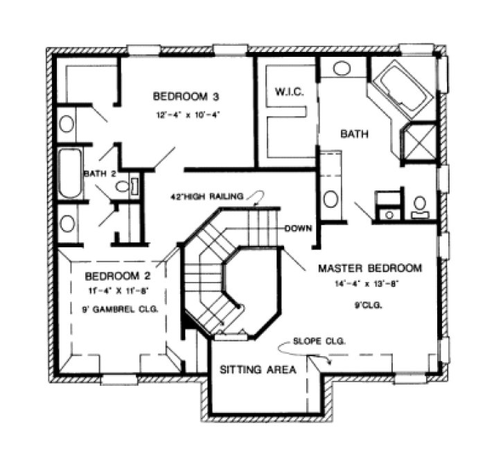 Second Floor Plan for House Plan #475920