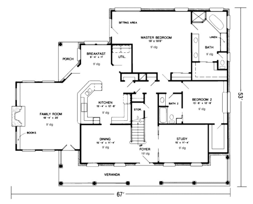Main Floor Plan for House Plan #478030