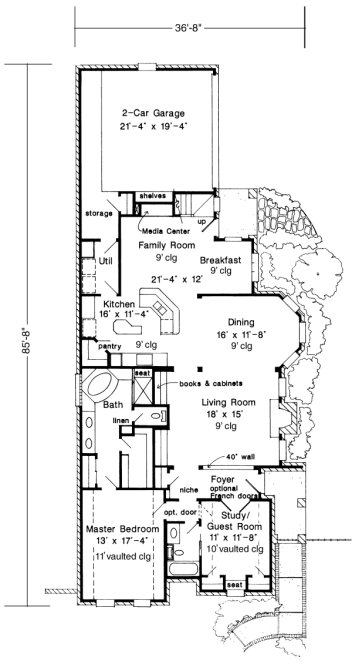 Main Floor Plan for House Plan #479130