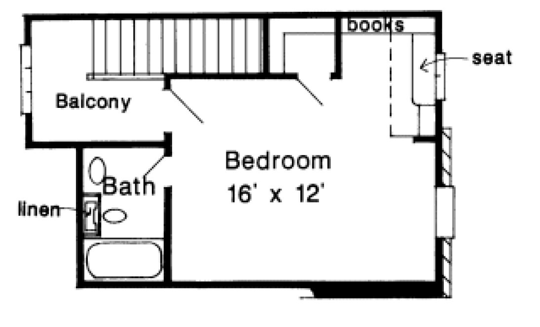Second Floor Plan for House Plan #479130