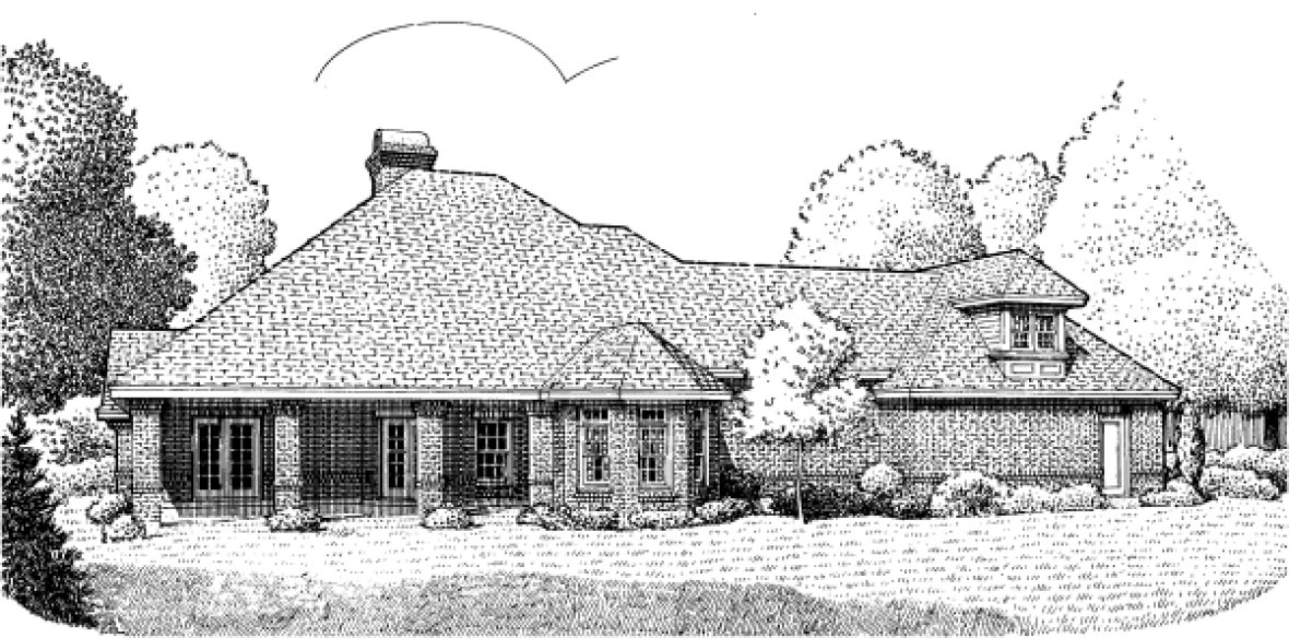 Rear Elevation for House Plan #475230