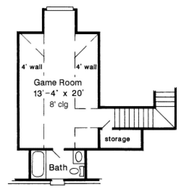 Second Floor Plan for House Plan #475230