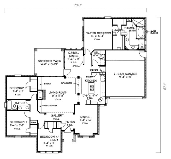 Main Floor Plan for House Plan #479330