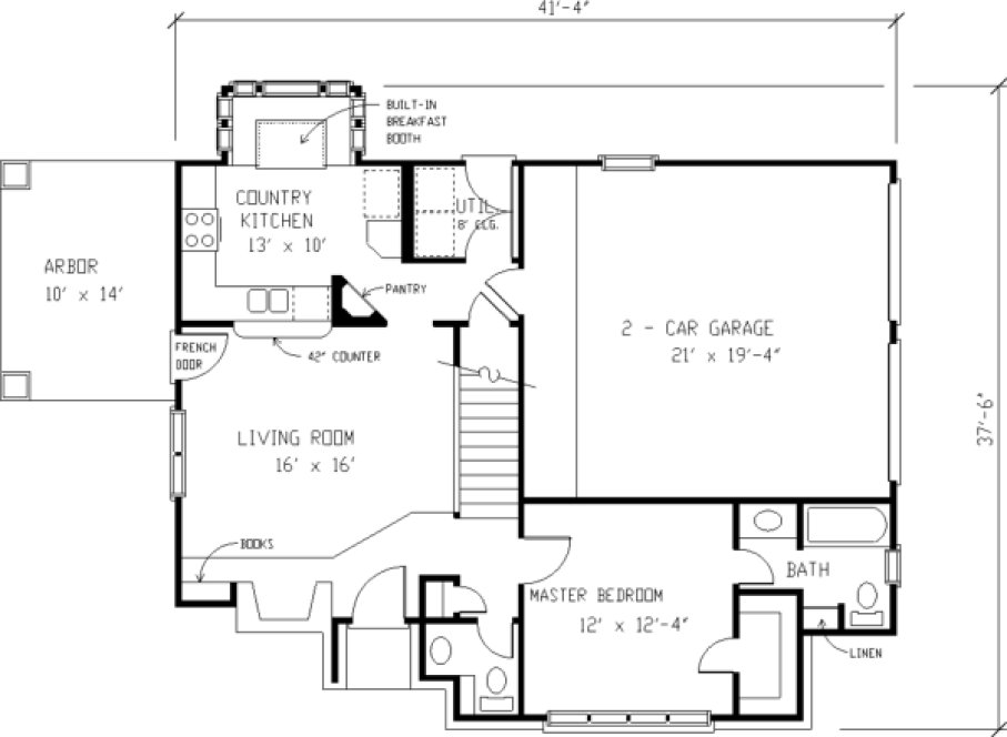 Main Floor Plan for House Plan #472730