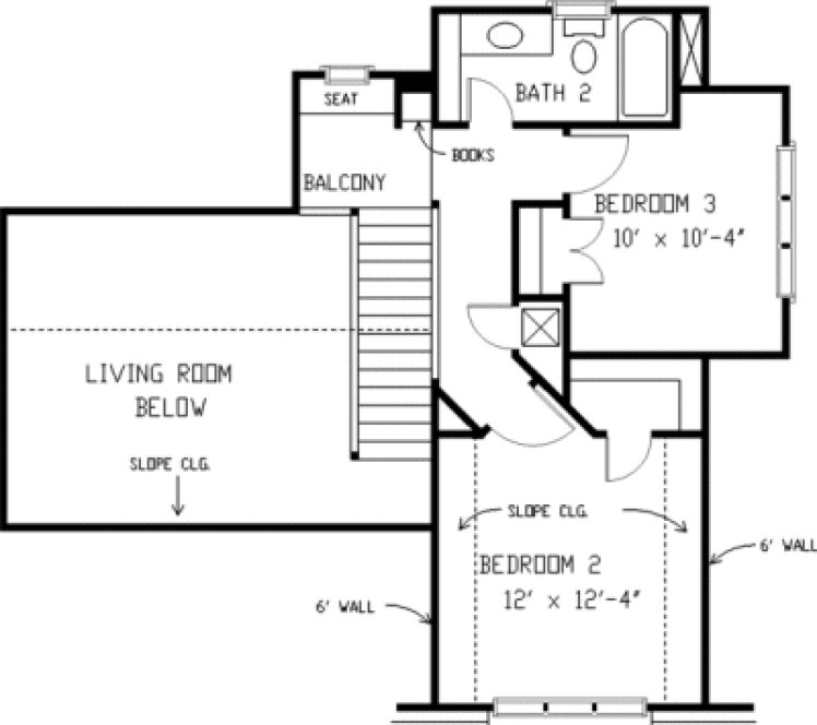 Second Floor Plan for House Plan #472730