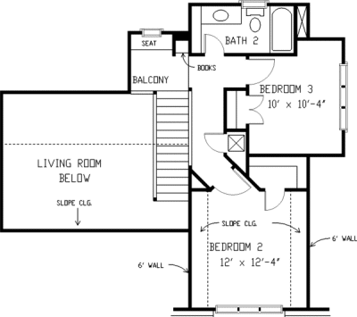 Second Floor Plan for House Plan #472730