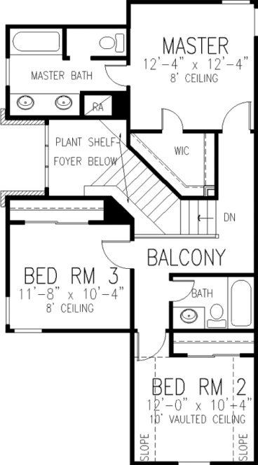 Second Floor Plan for House Plan #478730