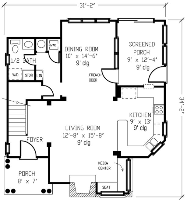 Main Floor Plan for House Plan #475040