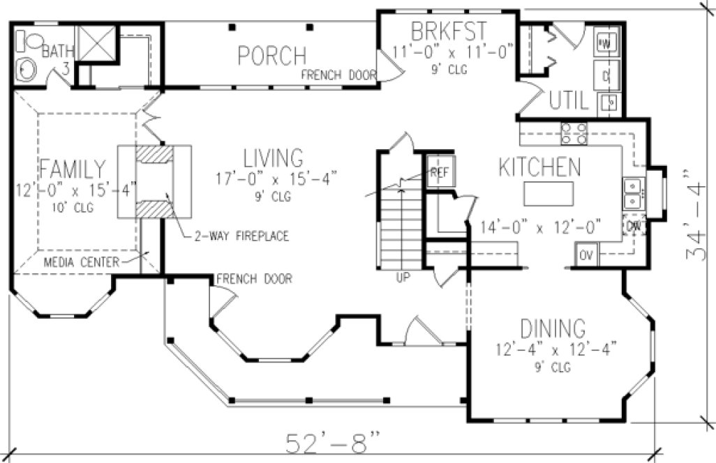Main Floor Plan for House Plan #478040
