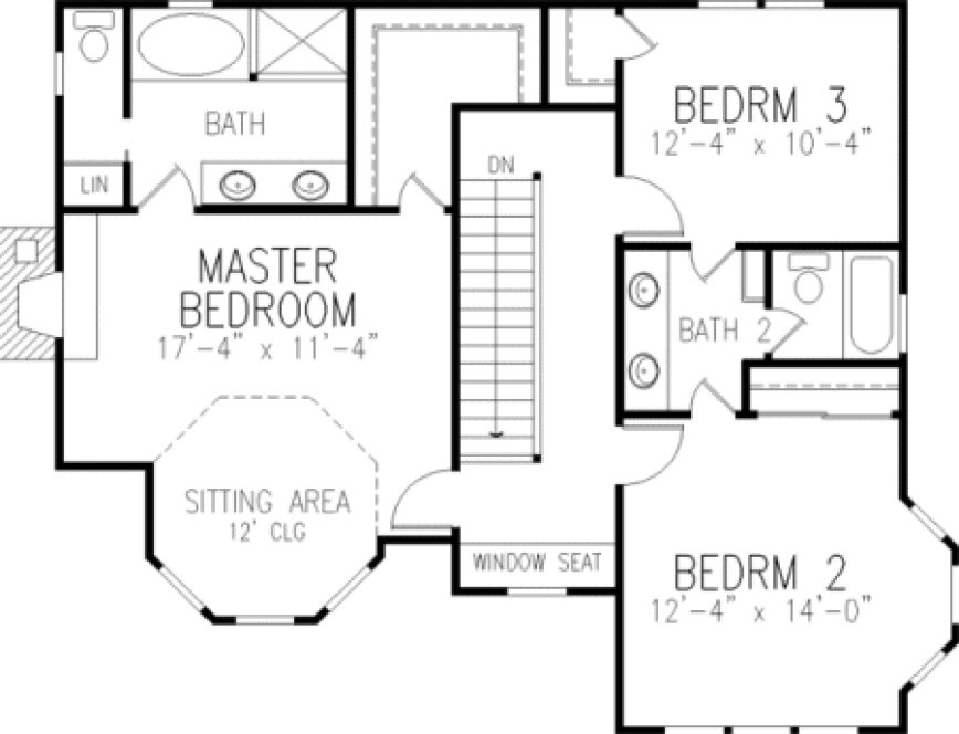 Second Floor Plan for House Plan #478040