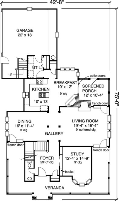 Main Floor Plan for House Plan #478340