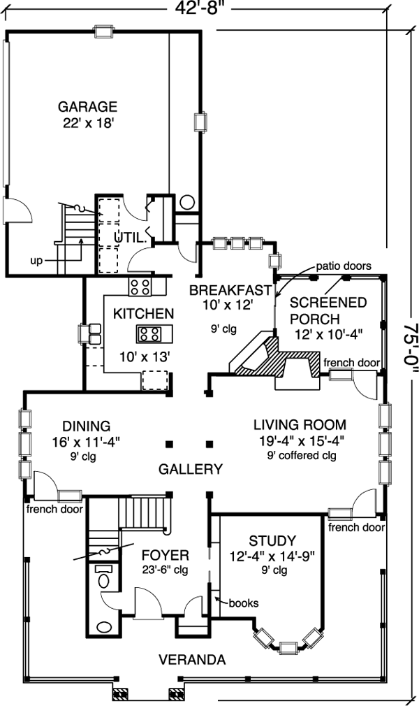 Main Floor Plan for House Plan #478340