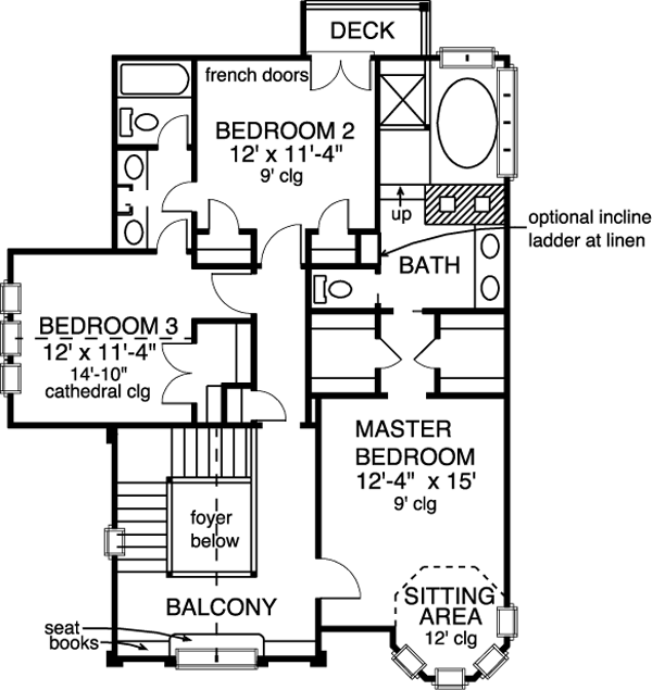 Second Floor Plan for House Plan #478340