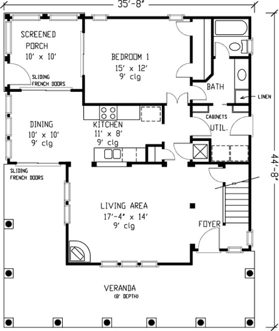 Main Floor Plan for House Plan #474440