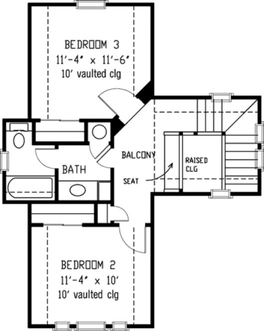 Second Floor Plan for House Plan #474440