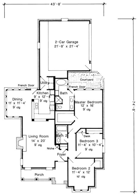 Main Floor Plan for House Plan #478940