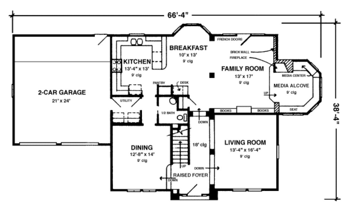 Main Floor Plan for House Plan #479460